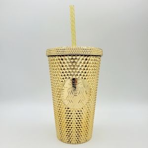 Starbucks Gold Studded Tumbler 2022 Fall Winter Holiday Bling 16oz Grande NEW